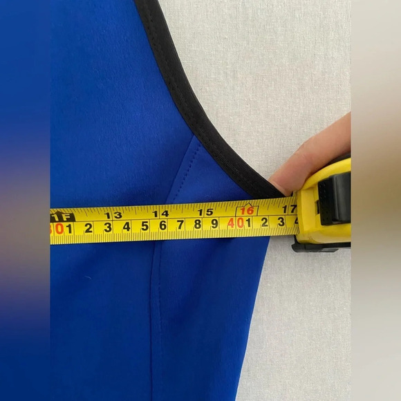 Wilfred Free Aritzia blue full zip up scuba dress Sz 6 - Picture 8 of 8